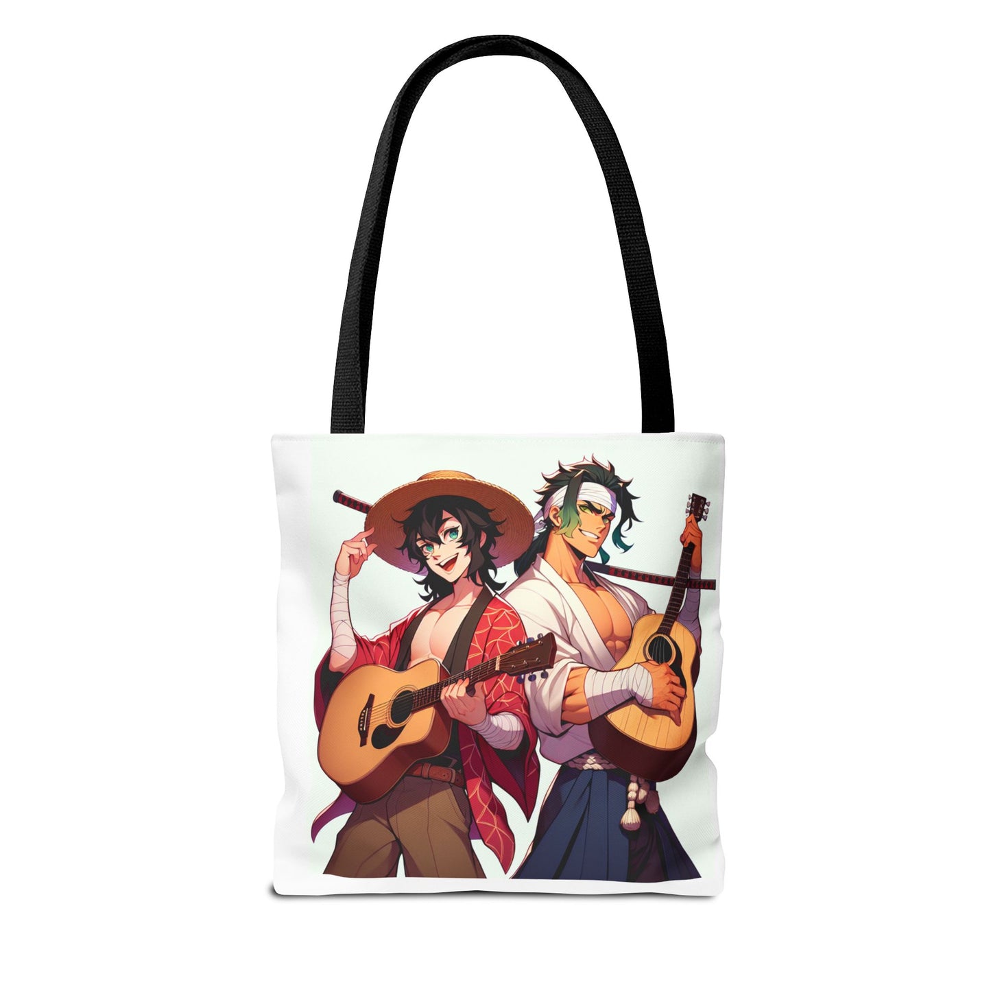 Anime Guitar Print Tote Bag, Stylish Reusable Shopping Bag, Gift for Music Lovers, Unique Accessory, Perfect for Everyday Use