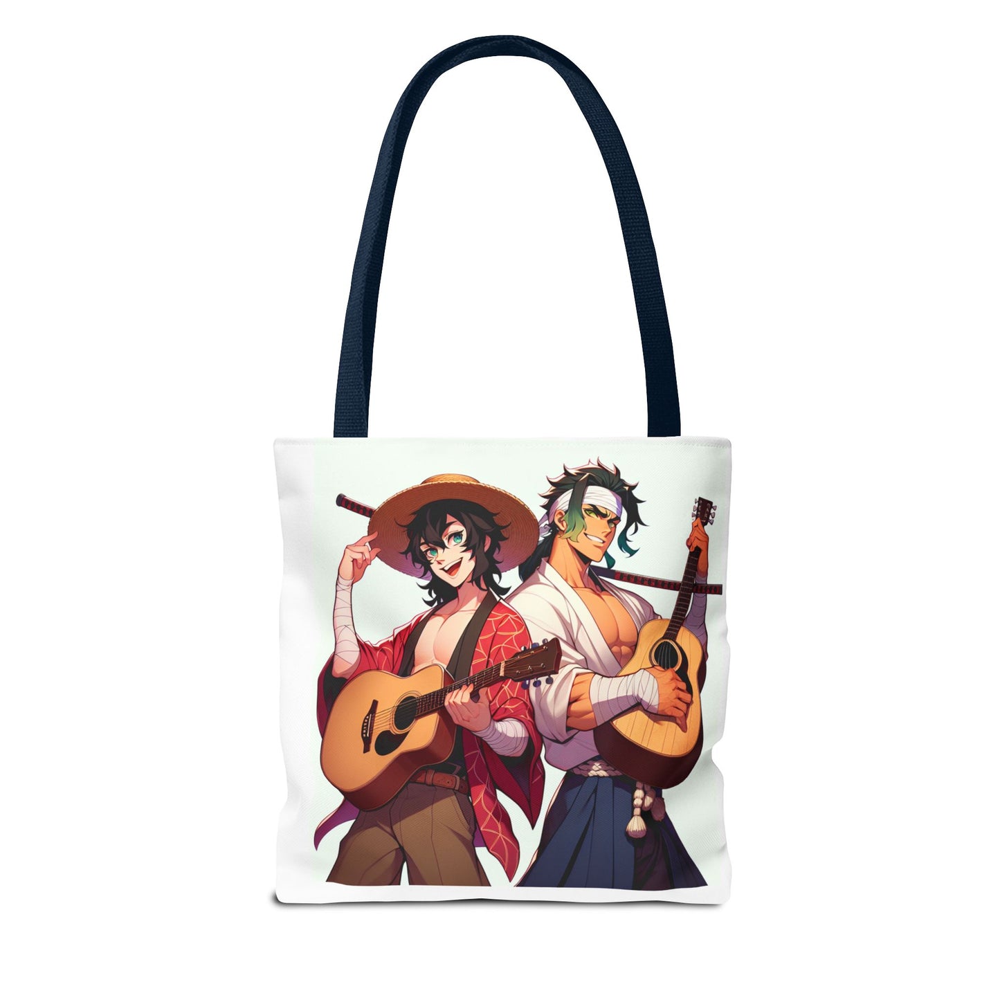 Anime Guitar Print Tote Bag, Stylish Reusable Shopping Bag, Gift for Music Lovers, Unique Accessory, Perfect for Everyday Use