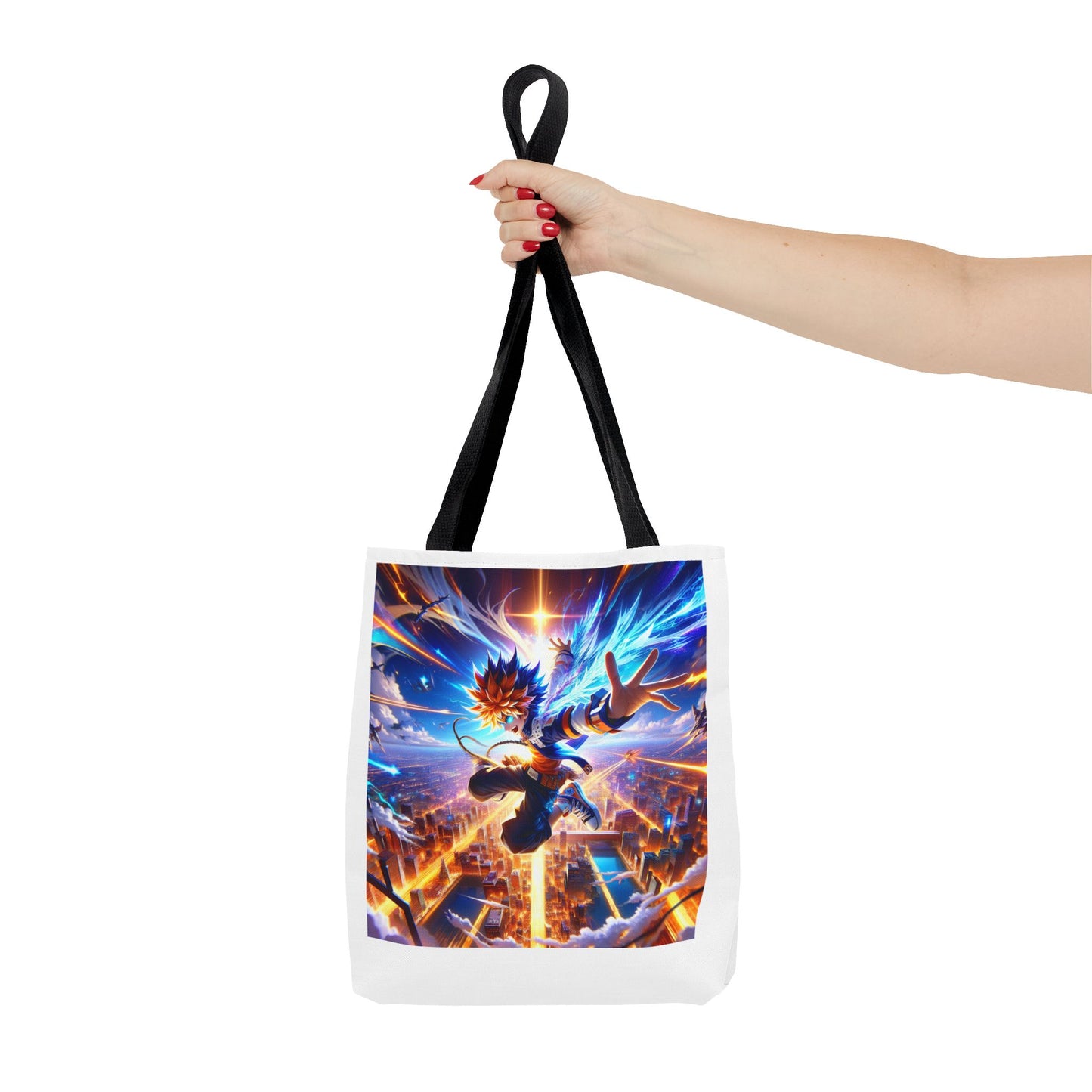 Anime Guitar Print Tote Bag, Stylish Reusable Shopping Bag, Gift for Music Lovers, Unique Accessory, Perfect for Everyday Use