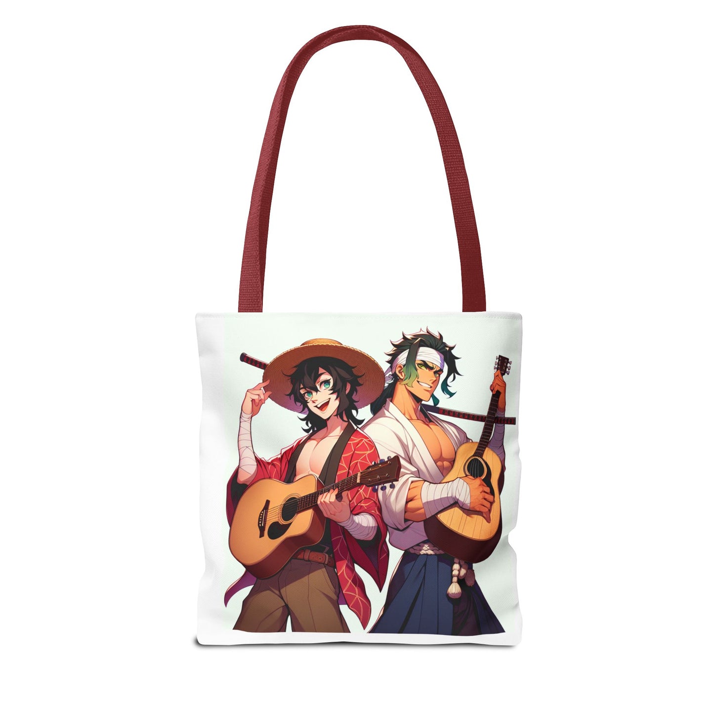 Anime Guitar Print Tote Bag, Stylish Reusable Shopping Bag, Gift for Music Lovers, Unique Accessory, Perfect for Everyday Use