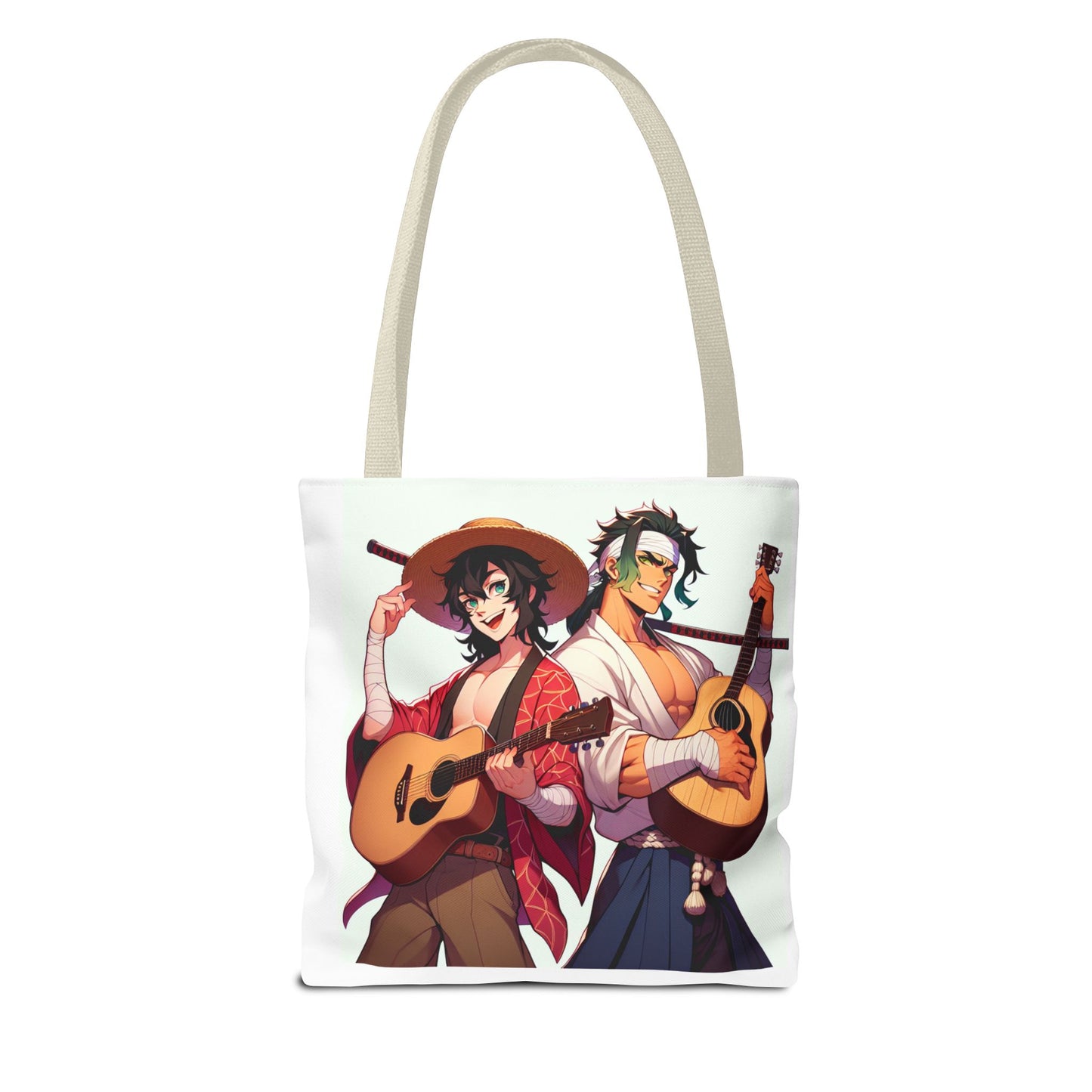 Anime Guitar Print Tote Bag, Stylish Reusable Shopping Bag, Gift for Music Lovers, Unique Accessory, Perfect for Everyday Use