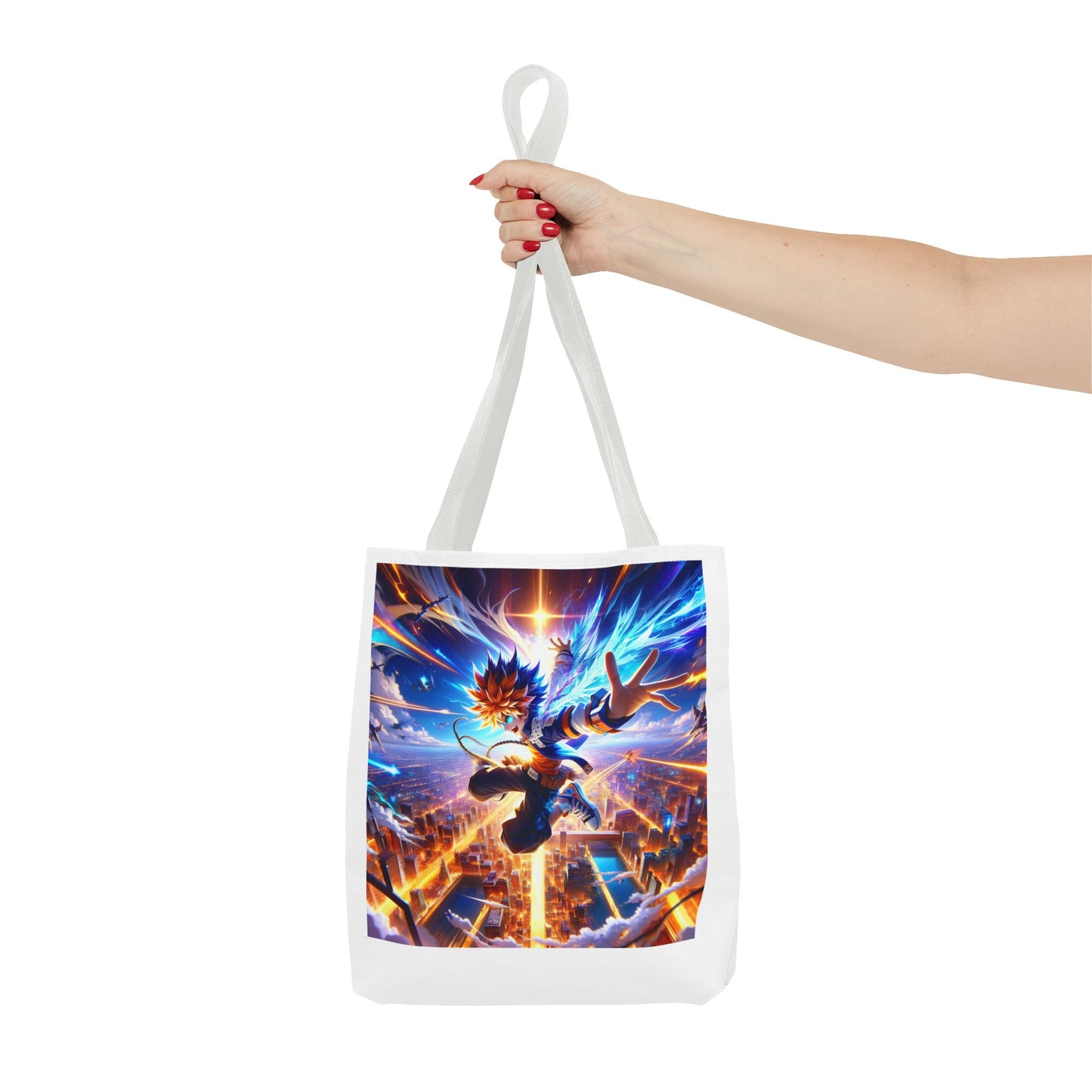 Anime Guitar Print Tote Bag, Stylish Reusable Shopping Bag, Gift for Music Lovers, Unique Accessory, Perfect for Everyday Use