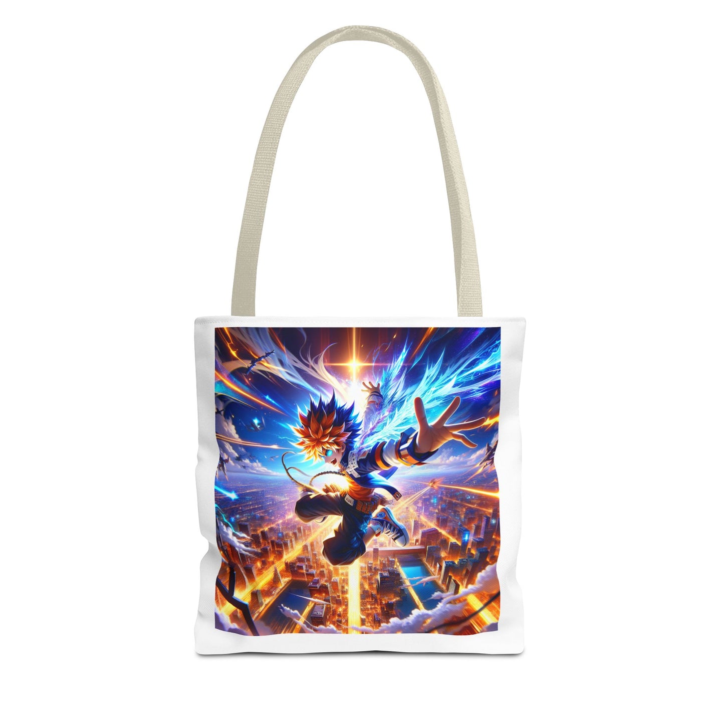 Anime Guitar Print Tote Bag, Stylish Reusable Shopping Bag, Gift for Music Lovers, Unique Accessory, Perfect for Everyday Use