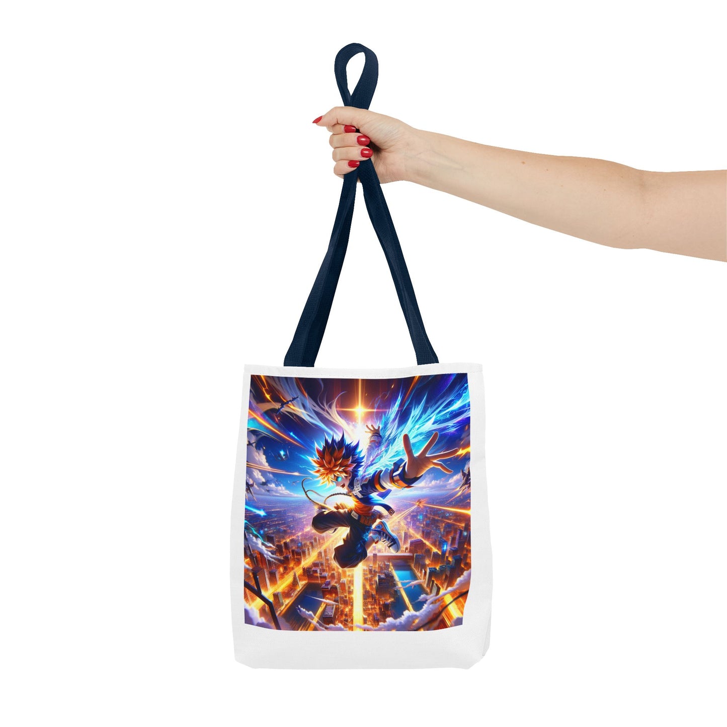 Anime Guitar Print Tote Bag, Stylish Reusable Shopping Bag, Gift for Music Lovers, Unique Accessory, Perfect for Everyday Use
