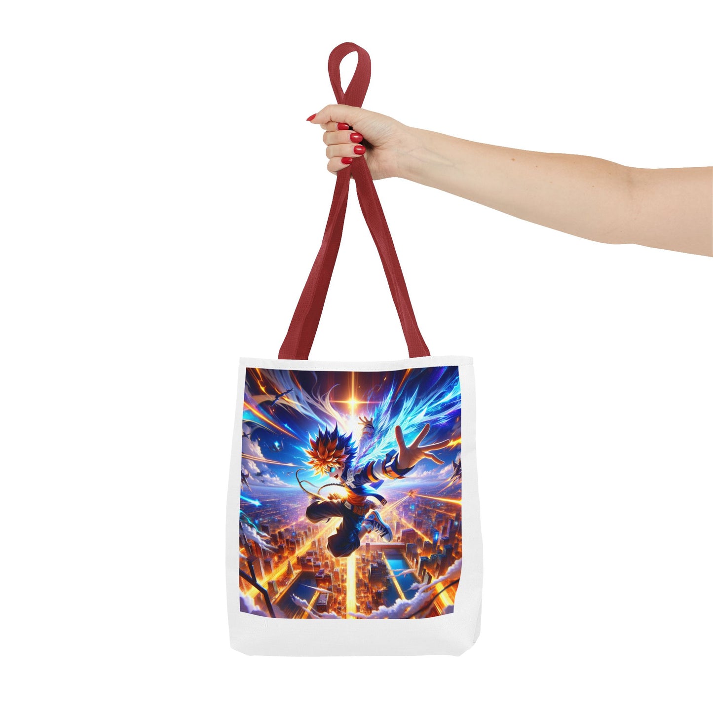 Anime Guitar Print Tote Bag, Stylish Reusable Shopping Bag, Gift for Music Lovers, Unique Accessory, Perfect for Everyday Use