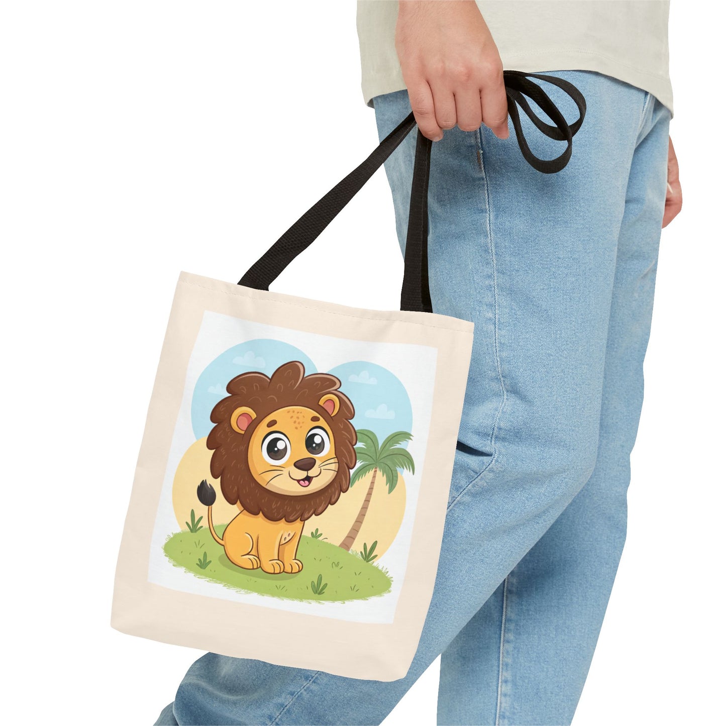 Design IA: cute lion cartoon