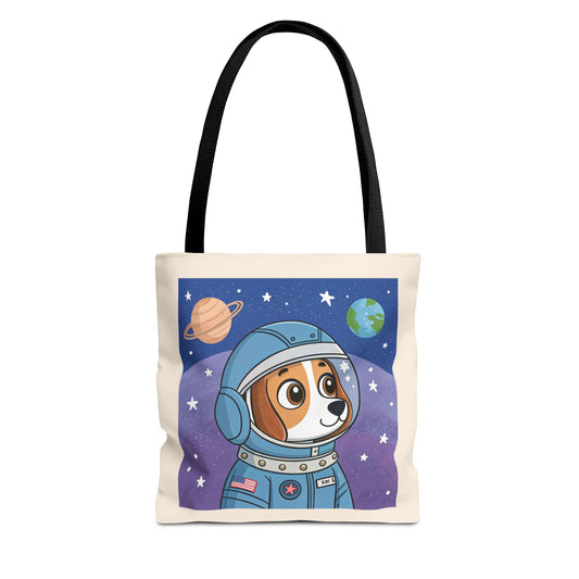 Design IA: chien astronaute en cartoon
