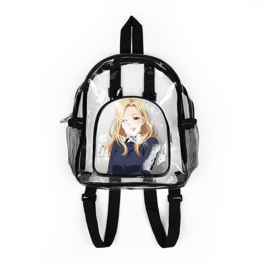 Transparent Clear Stadium Backpack with Anime Design, Perfect for Concerts, Sports Events, Festivals, School, Travel and Everyday Use